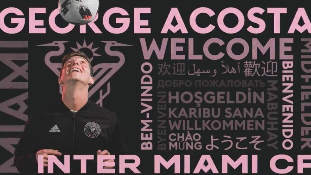 Goerge Acosta fue anunciado por Inter Miami como nueva incorporación. InterMiamiFC