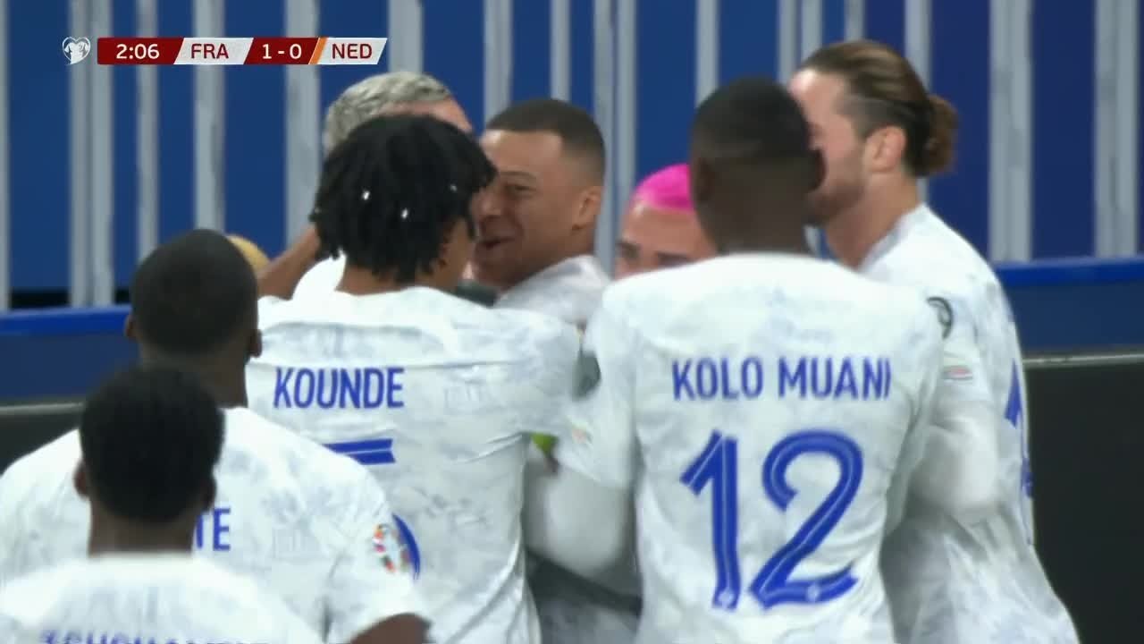 Griezmann marcó el primer gol a los dos minutos. Captura/UEFATV
