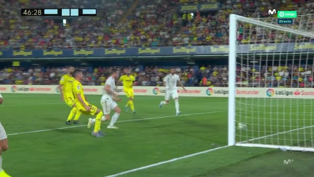 Bale scored in the match against Villarreal. Captura/Movistar
