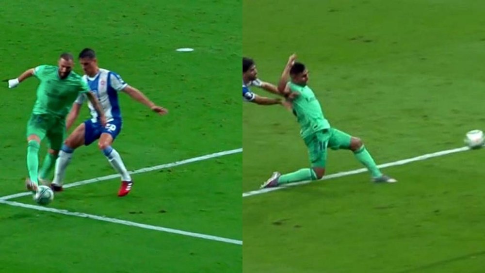 Il goal di Casemiro su assist di Benzema. Movistar