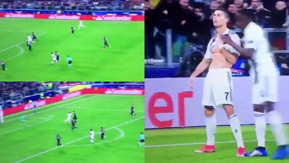 Ronaldo scores. Screenshot/Movistar