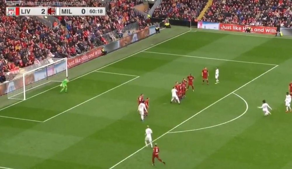 Pirlo scored a great goal at Anfield. ESPN