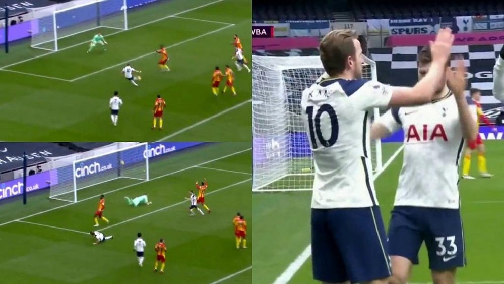 Kane volvió y marcó. Capturas/DAZN