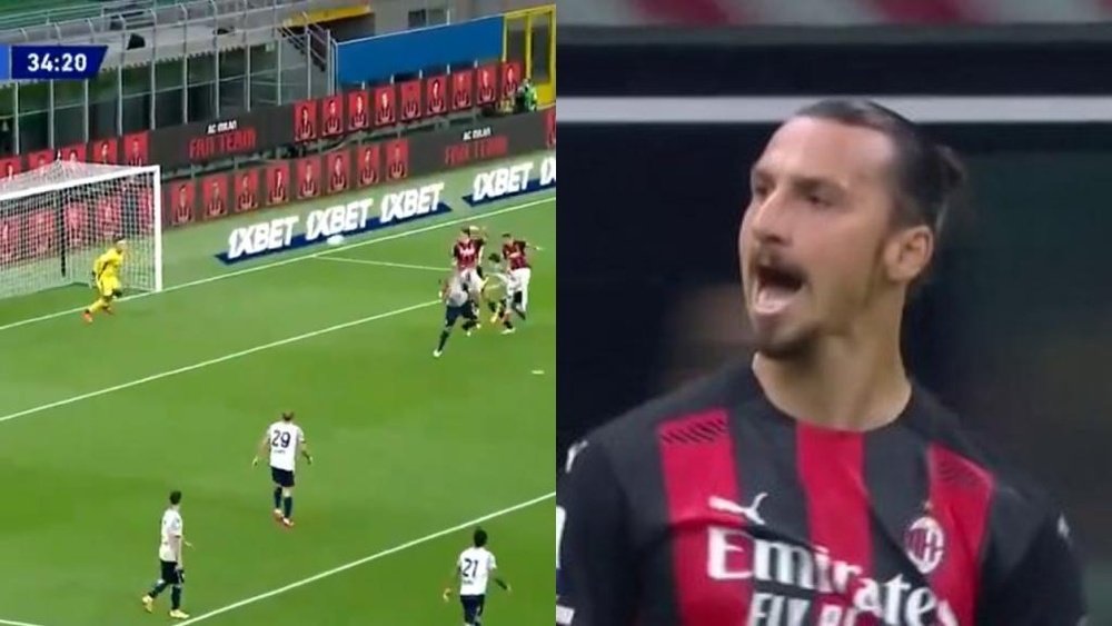 Ibrahimovic got a brace. Screenshot/MovistarLigaDeCampeones