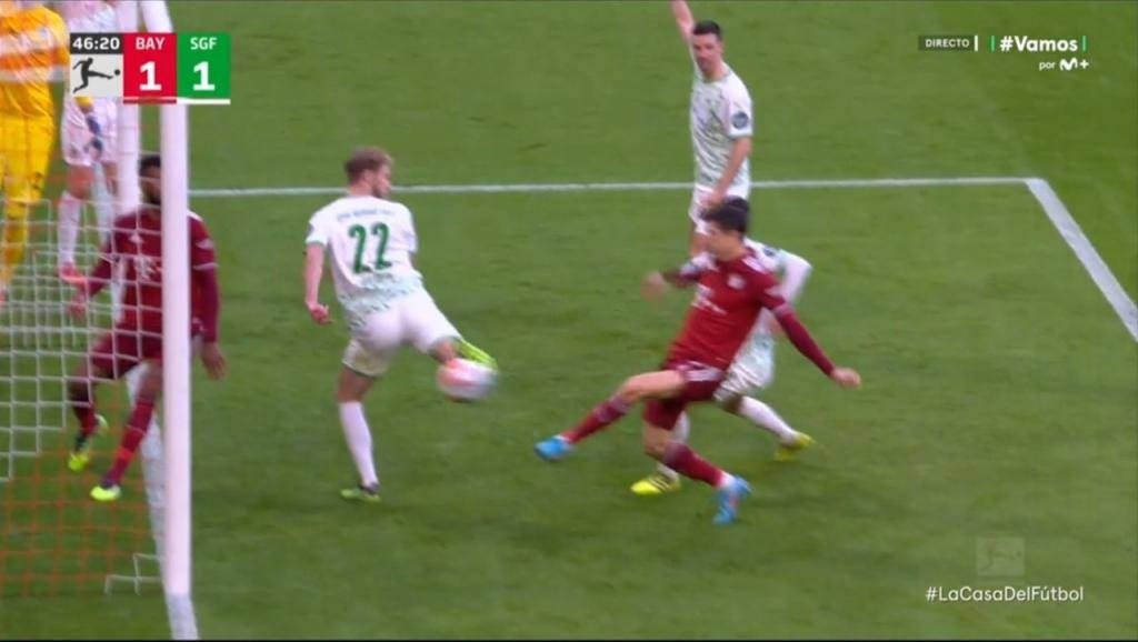Lewandowski puso el 1-1 en el marcador. Captura/Vamos