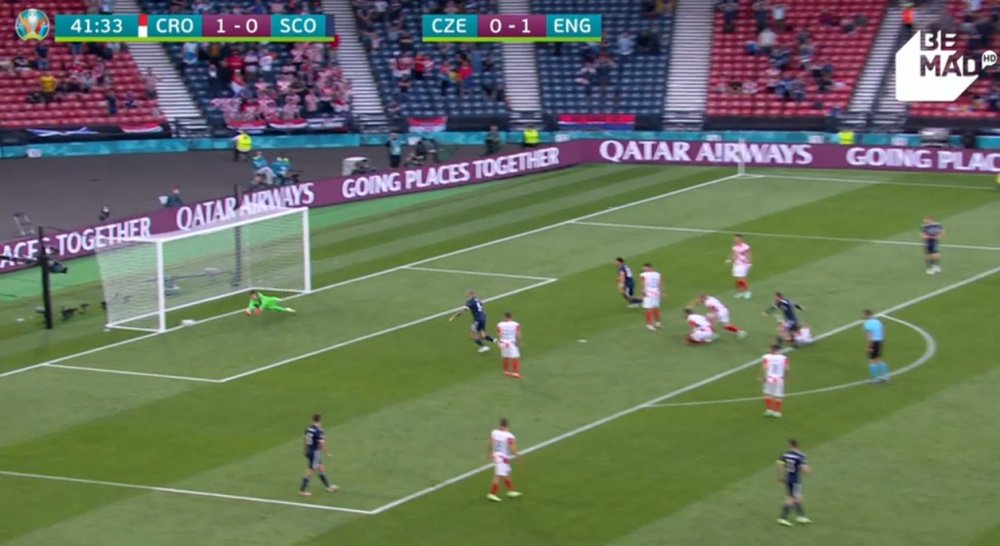 McGregor desató la locura en Glasgow con el primer gol de Escocia en esta Euro. Captura/Bemad