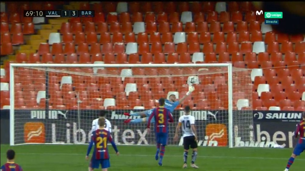 Messi marcó un golazo de falta. Captura/MovistarLaLiga