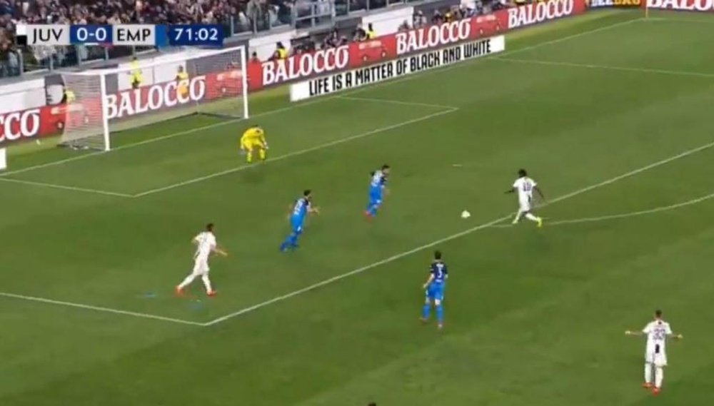 Moise Kean scored the only goal of the game. Capturas/beiNSports