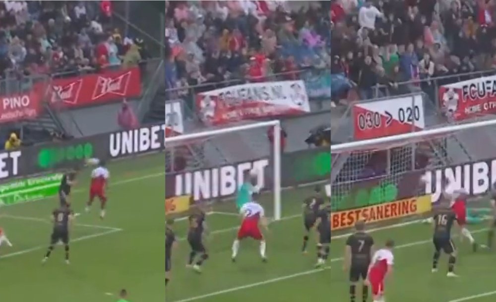 El Utrecht marcó primero en la final por la Conference de la Eredivisie. Capturas/ESPN
