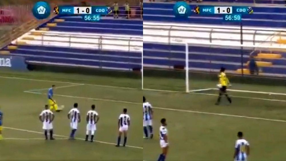 Pablo Gállego marcó de penalti. Capturas/6TV