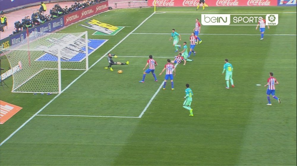 Assim foi o 0-1 no Atlético-Barcelona da jornada 24 da LaLiga 16-17. beINSports