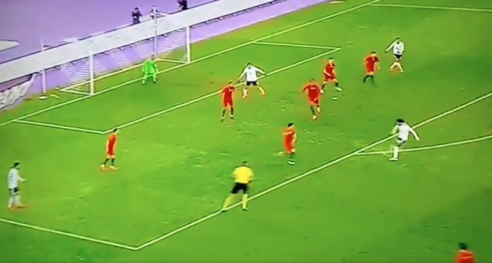 Salah curled home from the edge of the box. Screenshot