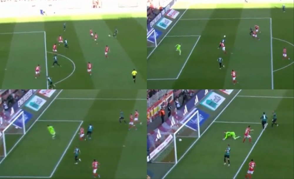 Guirassy put Stuttgart ahead of Union Berlin with a lovely header. Screenshots/beINSports