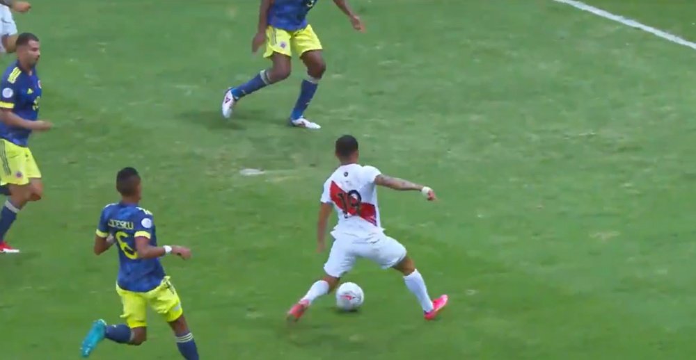 Yotún puso el 0-1 favorable a Perú. Twitter/Copa América
