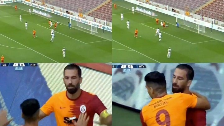 Arda Turan ya es feliz con Falcao: primer gol en su regreso al Galata