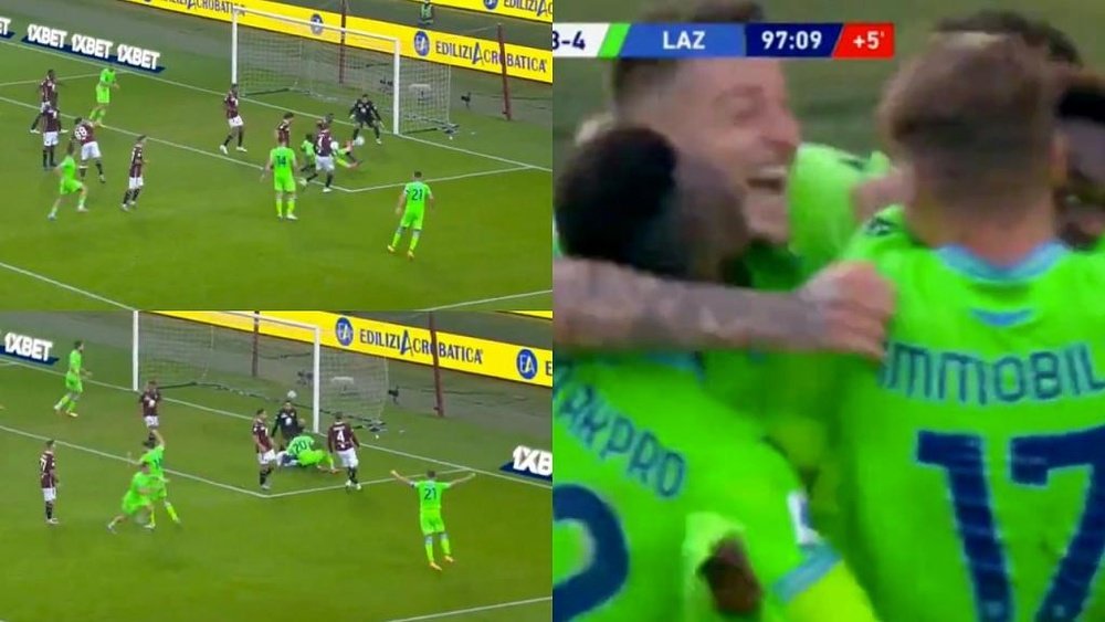 La Lazio ganó en una locura de final. Capturas/MovistarLigadeCampeones