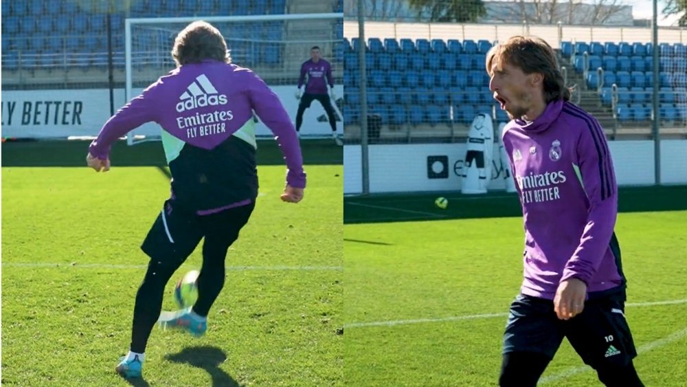 Golazo de Modric. Twitter/realmadrid