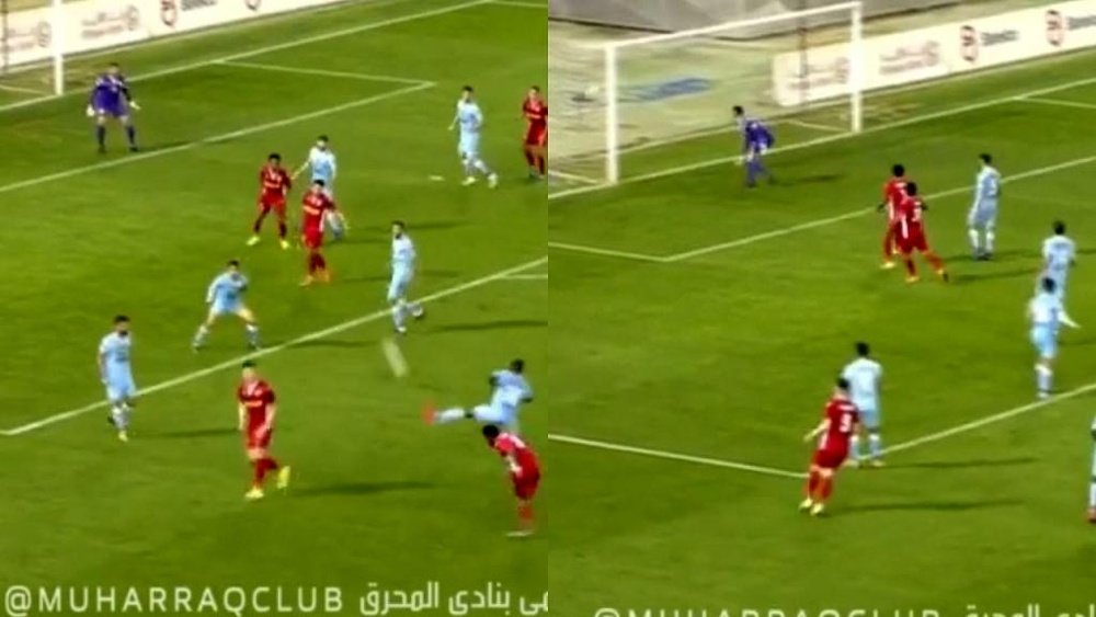 Abdo metió un golazo. Capturas/Al Muharraq