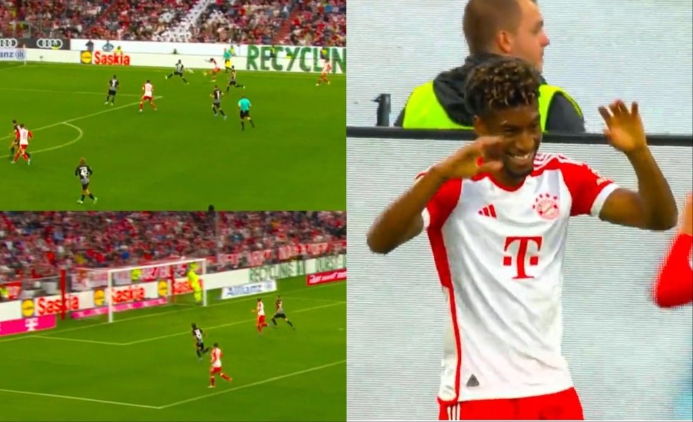 Coman marcó un golazo con el Bayern. Capturas/beINSports