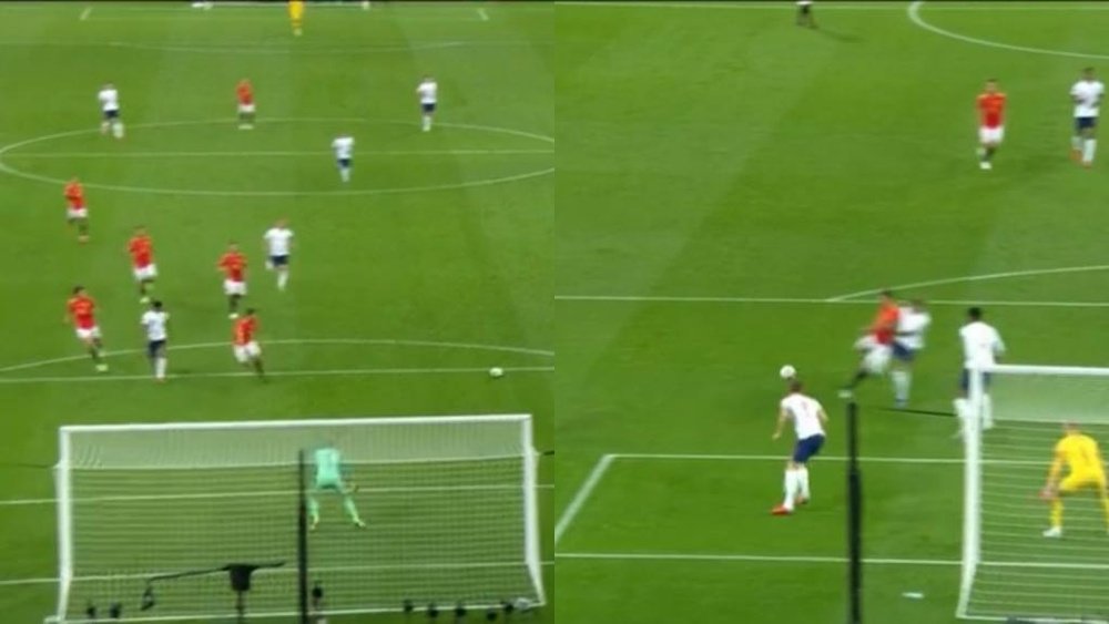 Rashford and Saul scored within two minutes of one another. Screenshot/DirectTV Sports