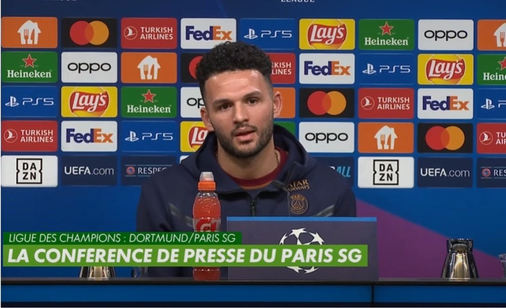 Goncalo Ramos spoke to the media. Screenshot/Canal+