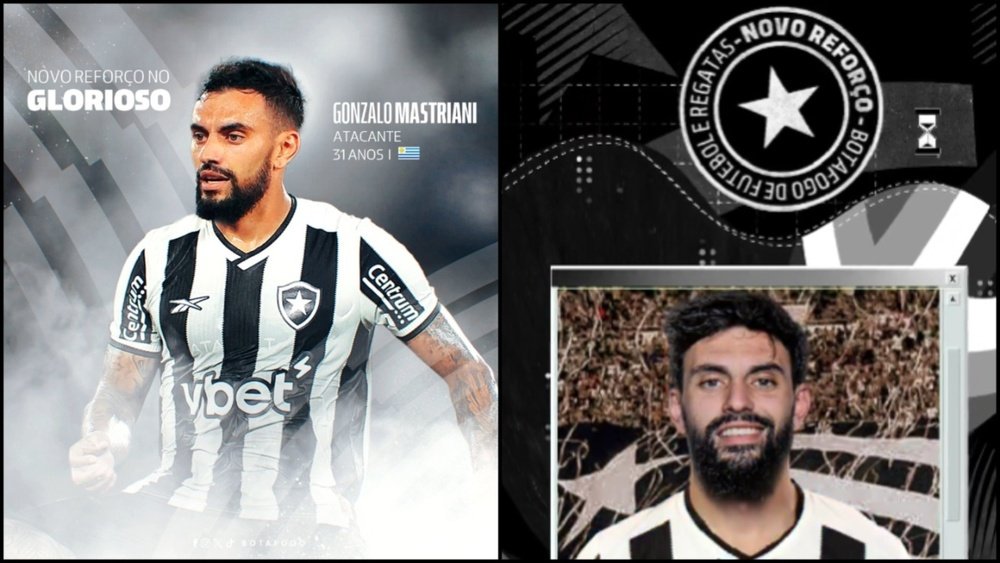 Gonzalo Mastriani, novo reforço do Botafogo. Captura@Botafogo