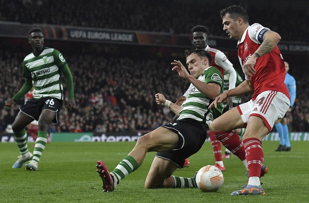 Arsenal faced Sporting CP in the second leg of their Europa League last 16 tie. AFP