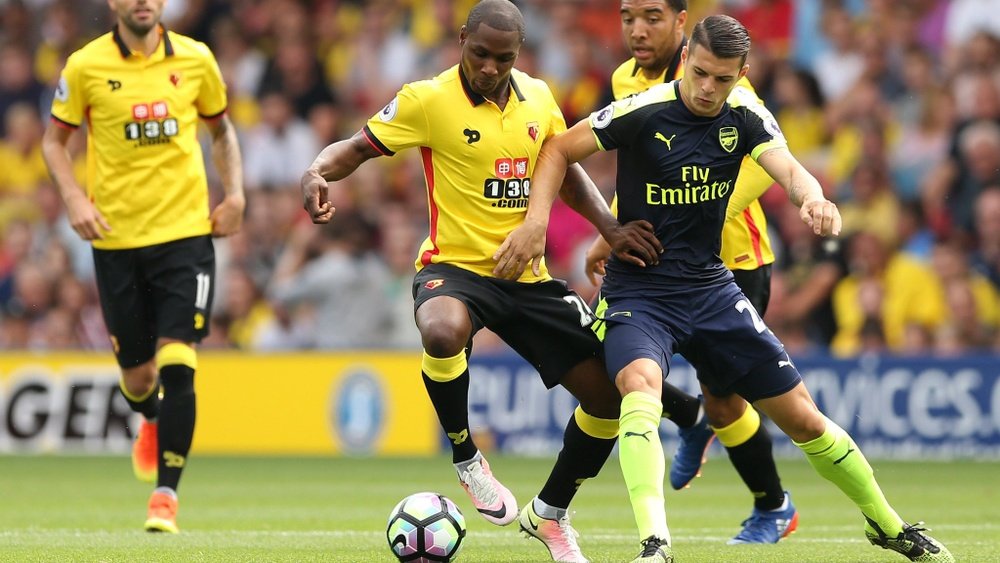 Ighalo (L) is attracting interest from China. WatfordFC