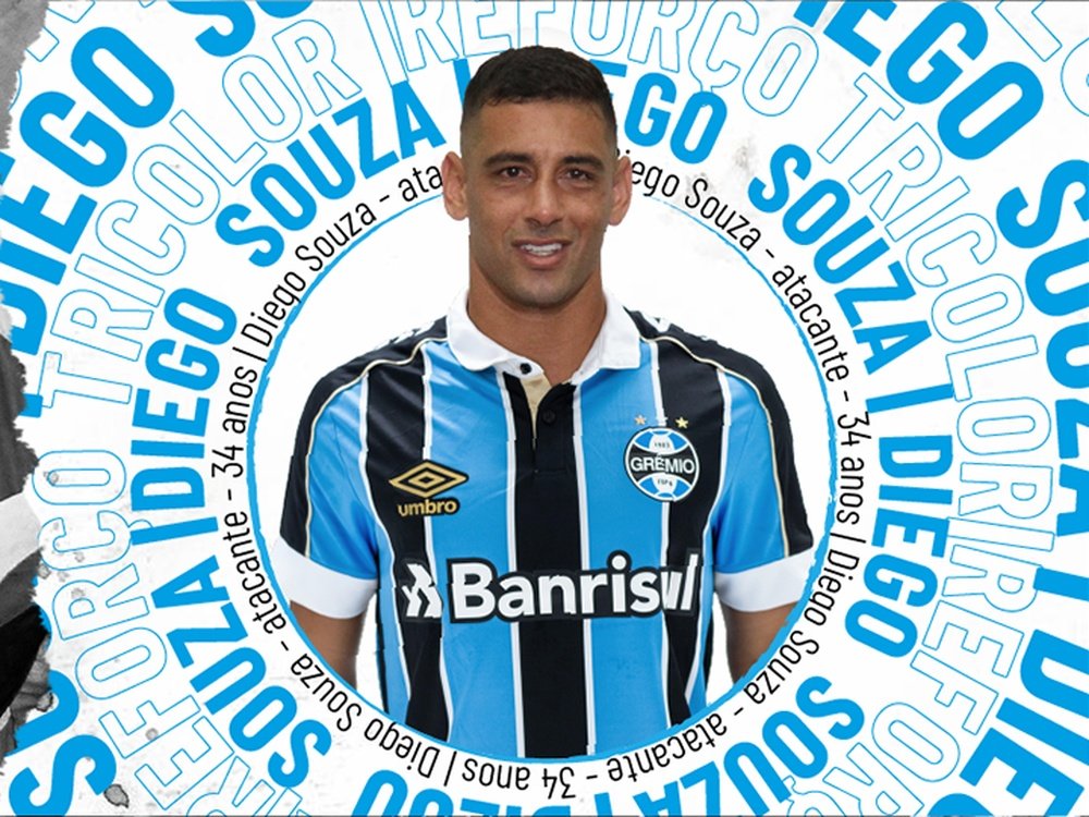 Diego Souza assinou com o clube gaúcho vínculo válido até o fim de 2020. Grêmio