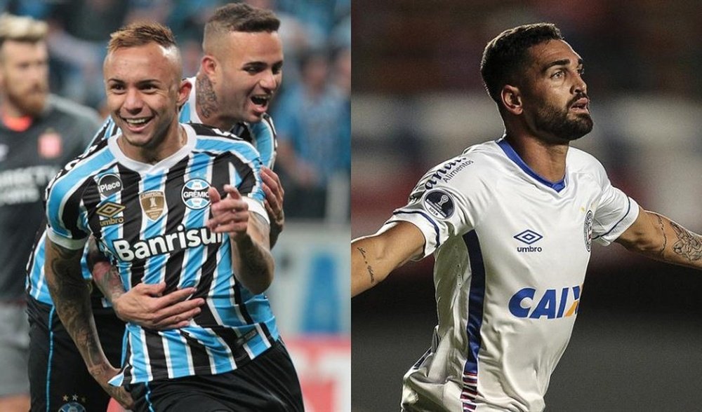 Grêmio e Bahia se enfrentam pela 28ª rodada do Campeonato Brasileiro. Collage/EFE