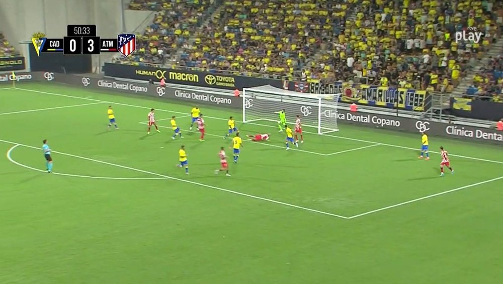 Griezmann anotó el cuarto para el Atlético. Captura/RTVE1