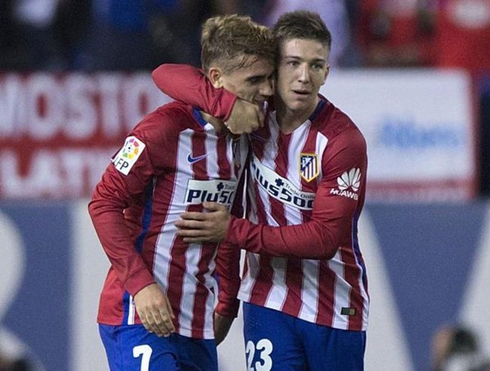 Griezmann y Vietto, delanteros del Atlético de Madrid. Twitter