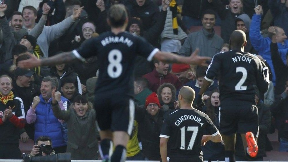 Guedioura ha logrado un auténtico golazo en la victoria del Watford ante el Arsenal de la FA Cup. AFP