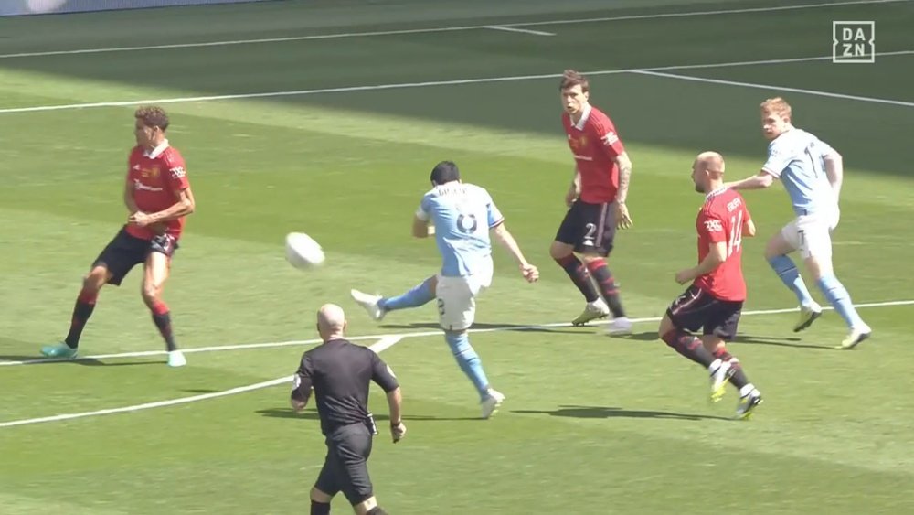 Gundogan scores opener for Man City. Screenshot/beINSports