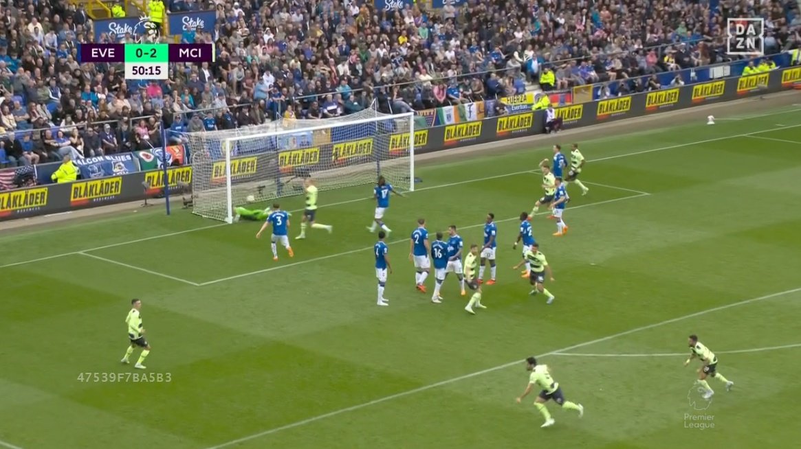 Gundogan with a peach of a free-kick. Screenshot/DAZN