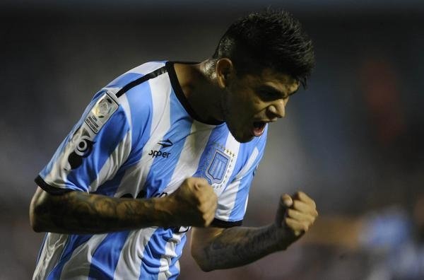 Gustavo Bou celebra un tanto durante la Copa Libertadores 2015. Twitter