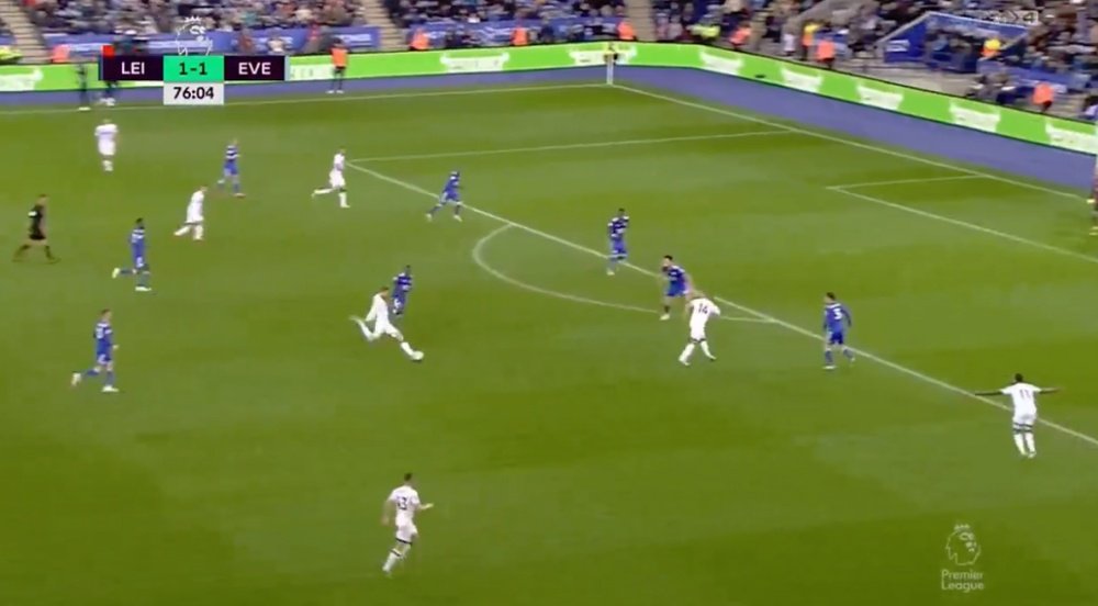 Sigurdsson was Everton's hero at the King Power. Screenshot