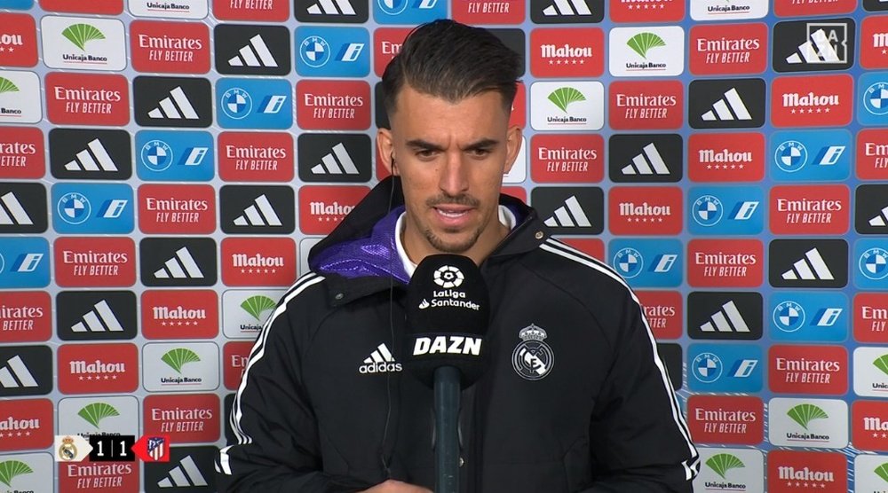 Dani Ceballos habla ante las cámaras tras un partido. Captura/DAZN