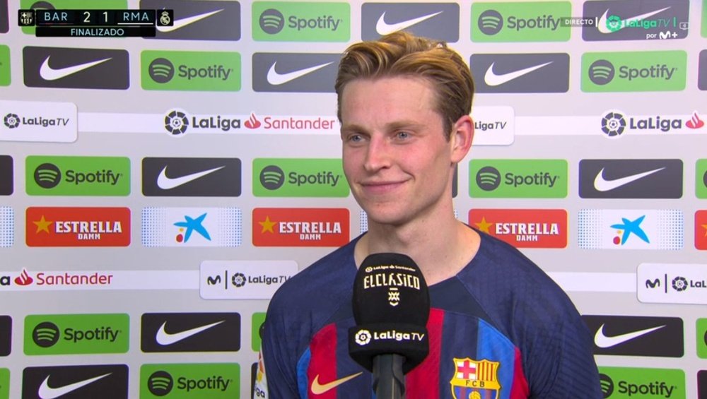 Midfielder talks about Messi's potential return. Screenshot/MovistarLaLigaTV