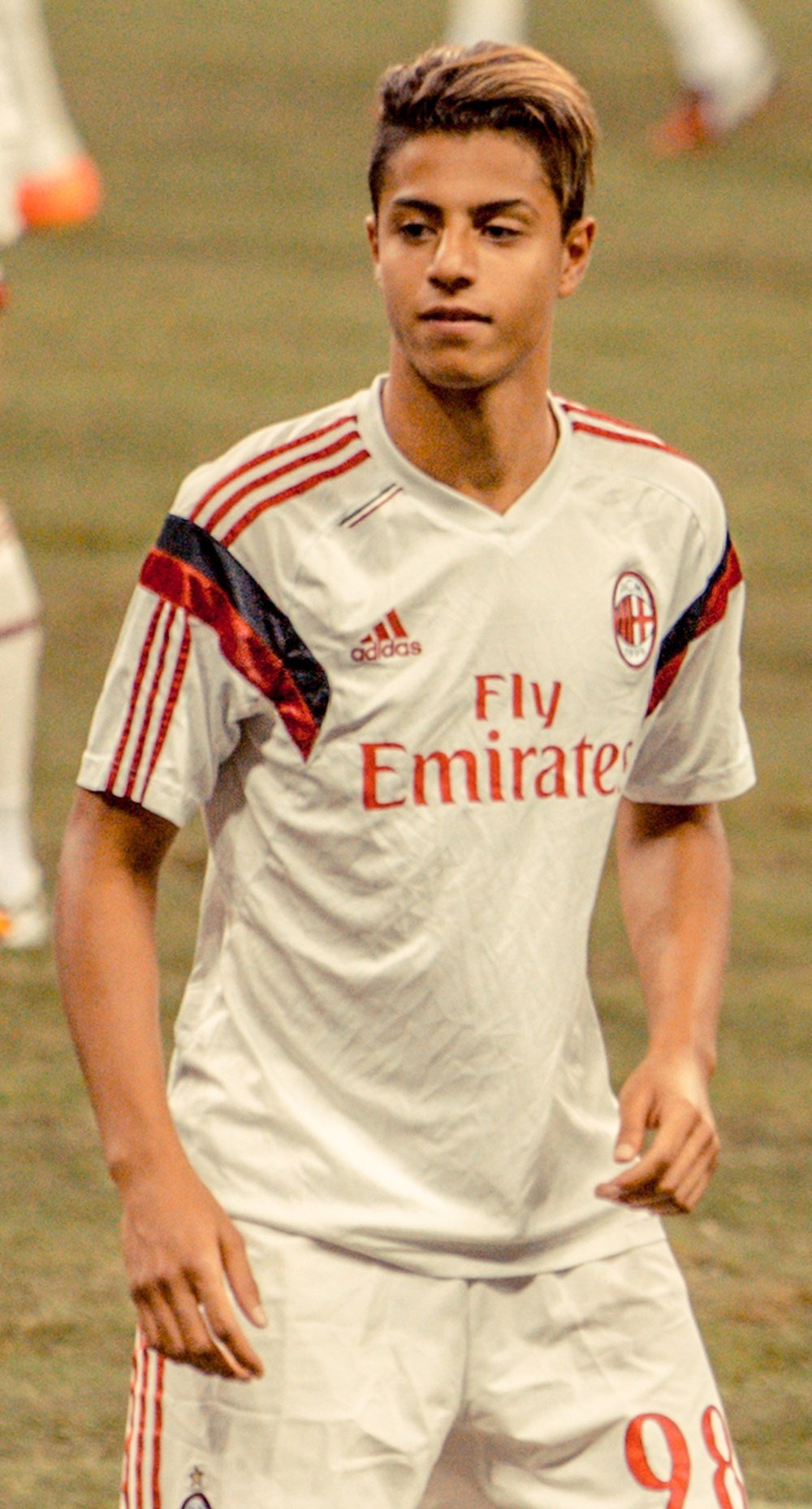 Hachim Mastour, jugador del Milan, en un partido con el equipo italiano. Haider Alhuraifi.