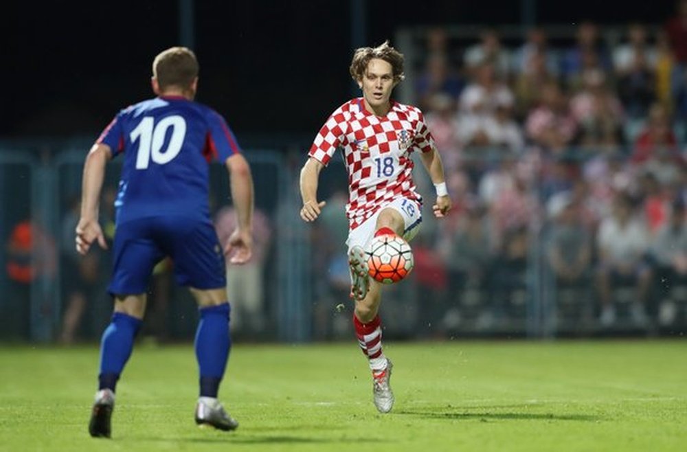 Halilovic dans un match de sélections entre la Croatie et la Moldavie. AFP