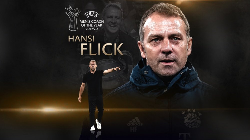 Flick won coach of the year. UEFA