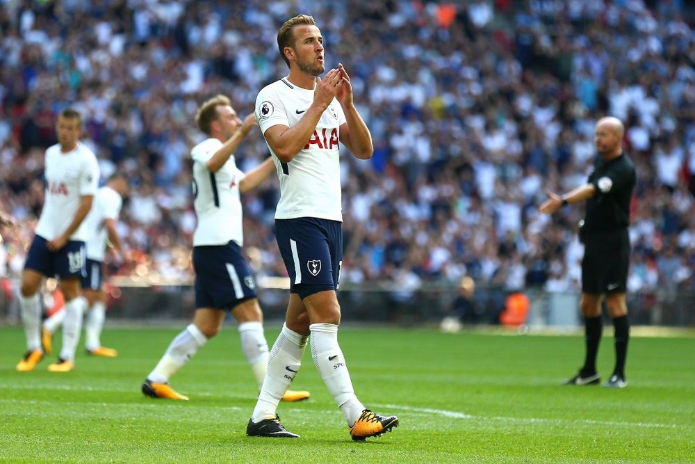 Kane is still without a Premier League goal in August. Twitter/SpursOfficial