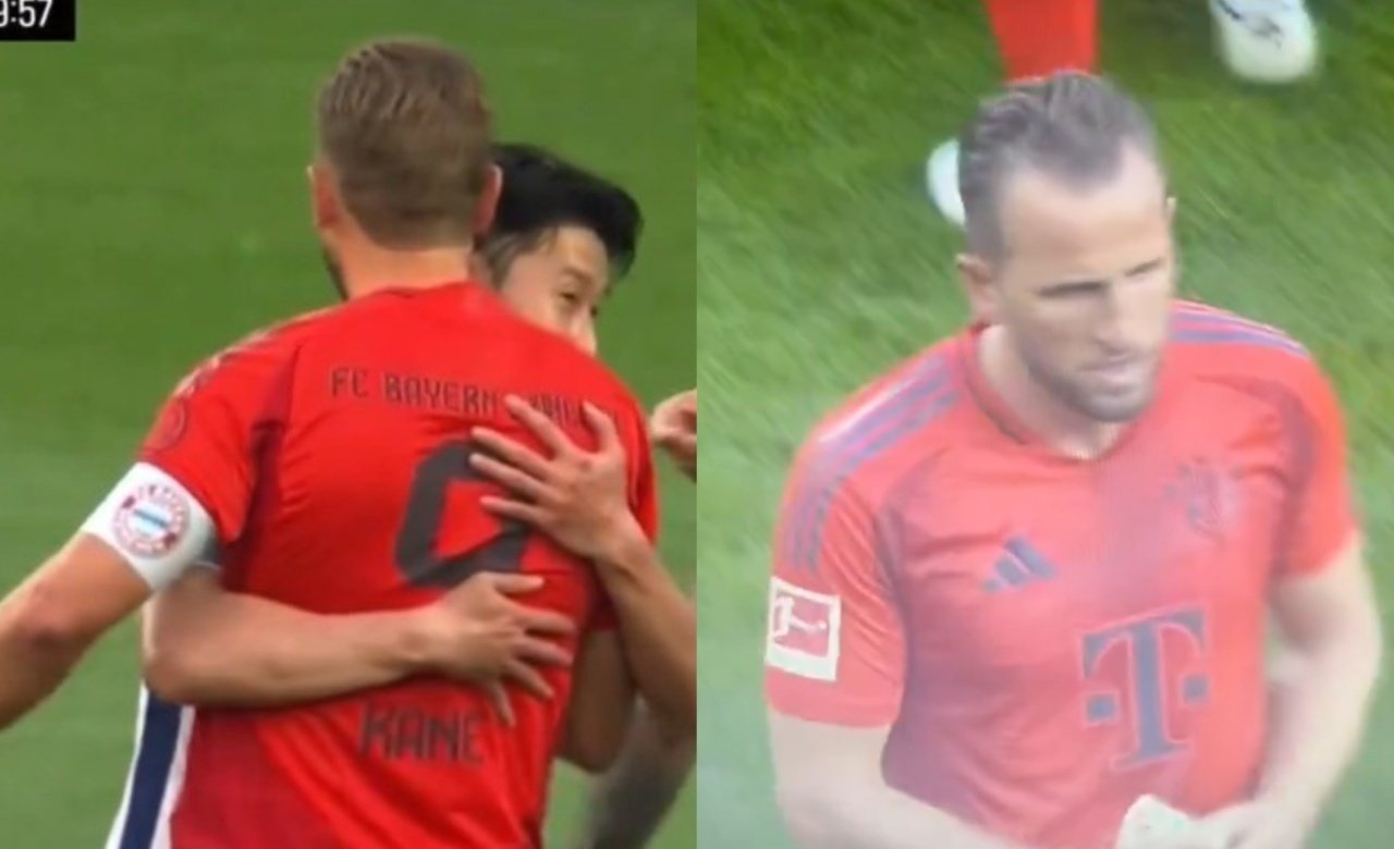 Kane played against his former team Tottenham on Saturday. Screenshots/TNTSports