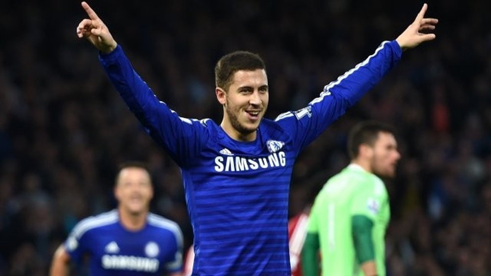 Hazard finally scores for Chelsea. ChelseaFC