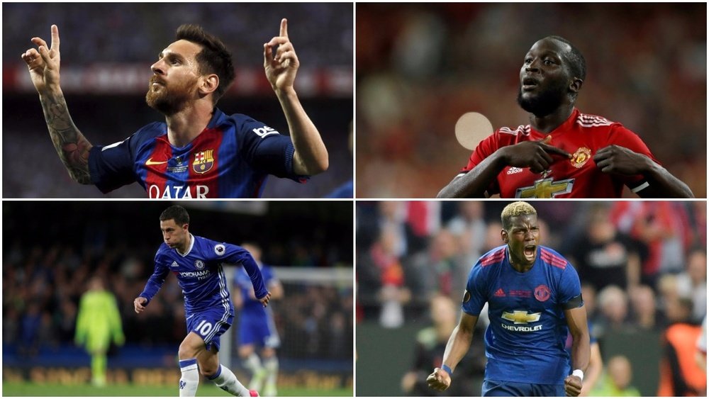 Hazard, Messi, Pogba y Lukaku, entre los más solicitados de Inglaterra. BeSoccer