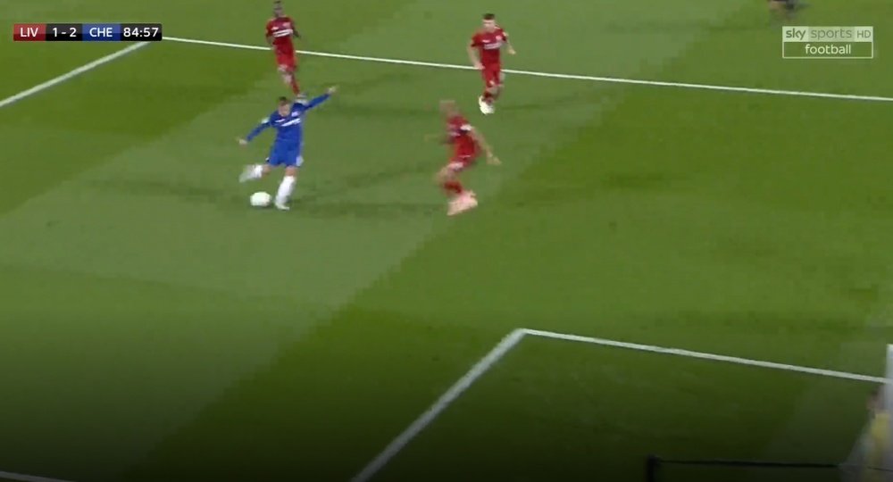 Hazard scored the winner for Chelsea. Screenshot/SkySports