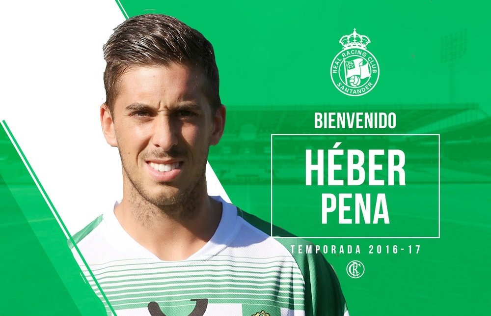 Héber Peña, nuevo jugador del Racing de Santander. Racing