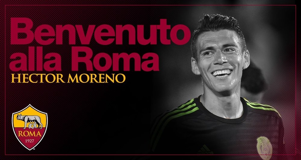 Héctor Moreno, nuevo jugador de la Roma. ASRoma