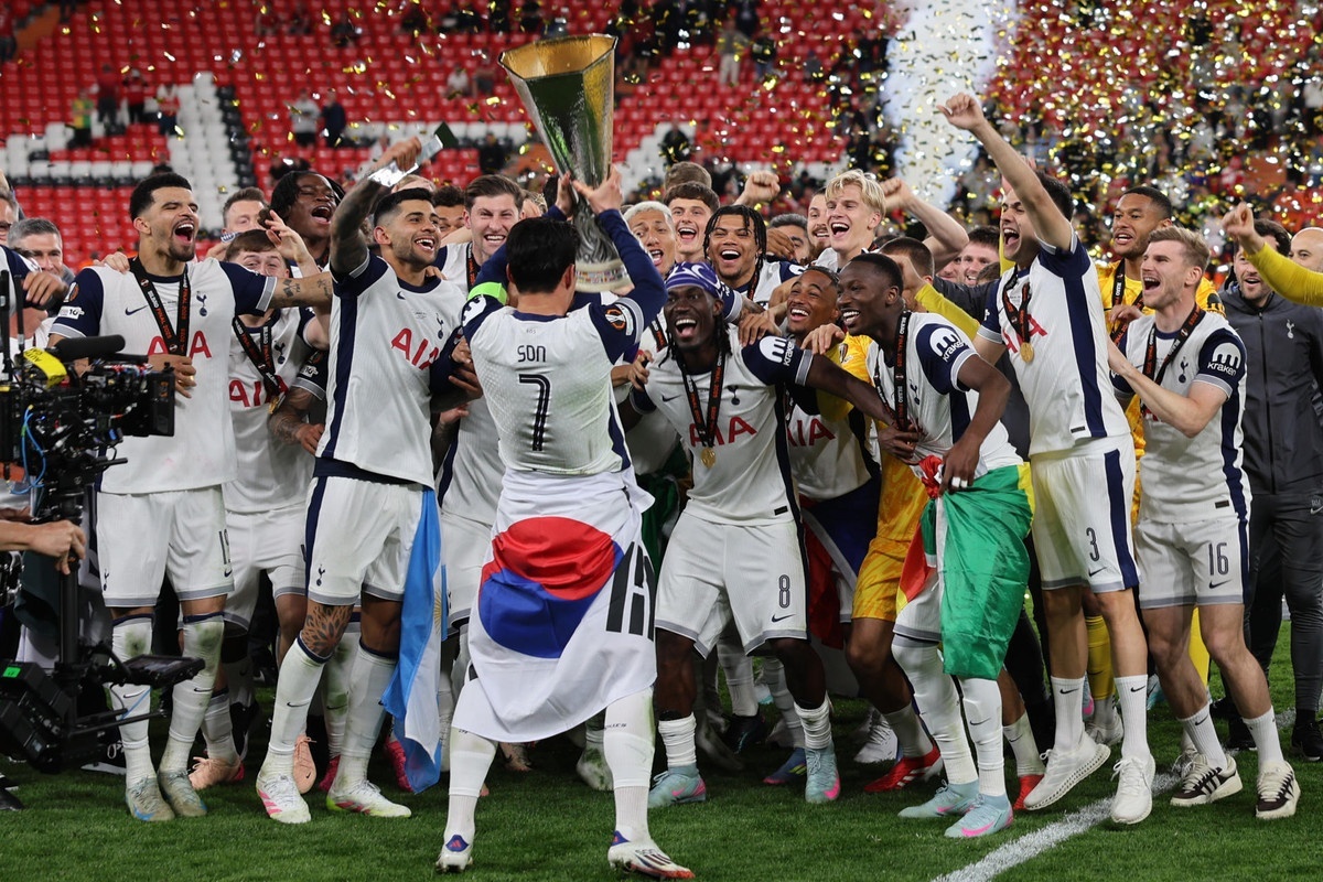 Tottenham, winners of the Europa League
